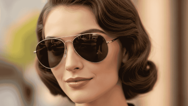 Persona con rostro en forma de corazón usando gafas de sol estilo aviador